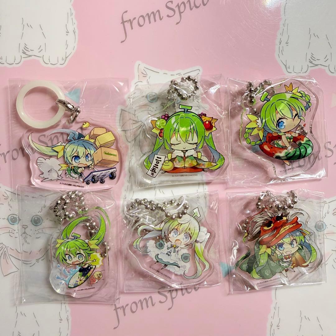 ご当地めろんちゃん アクリルキーホルダー コミケ記念メロンちゃん 6点