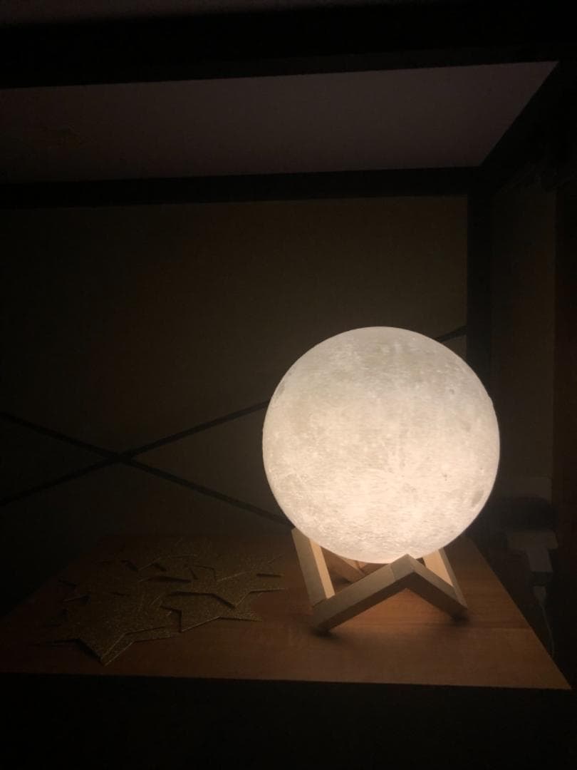 ☆月ライト　リモコン付き 間接照明 　15㎝　宇宙を楽しむ