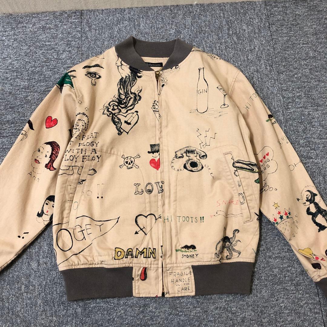 ジャケット・アウター Bohemians Rosy Jacket Hand Paint Print