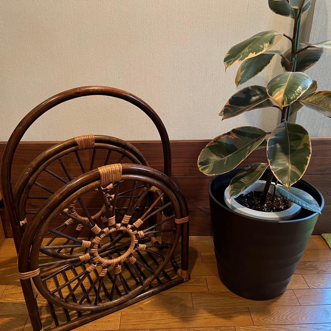 1点もの！ ヴィンテージ ラタン マガジンラック 籐 ビンテージ | 激安