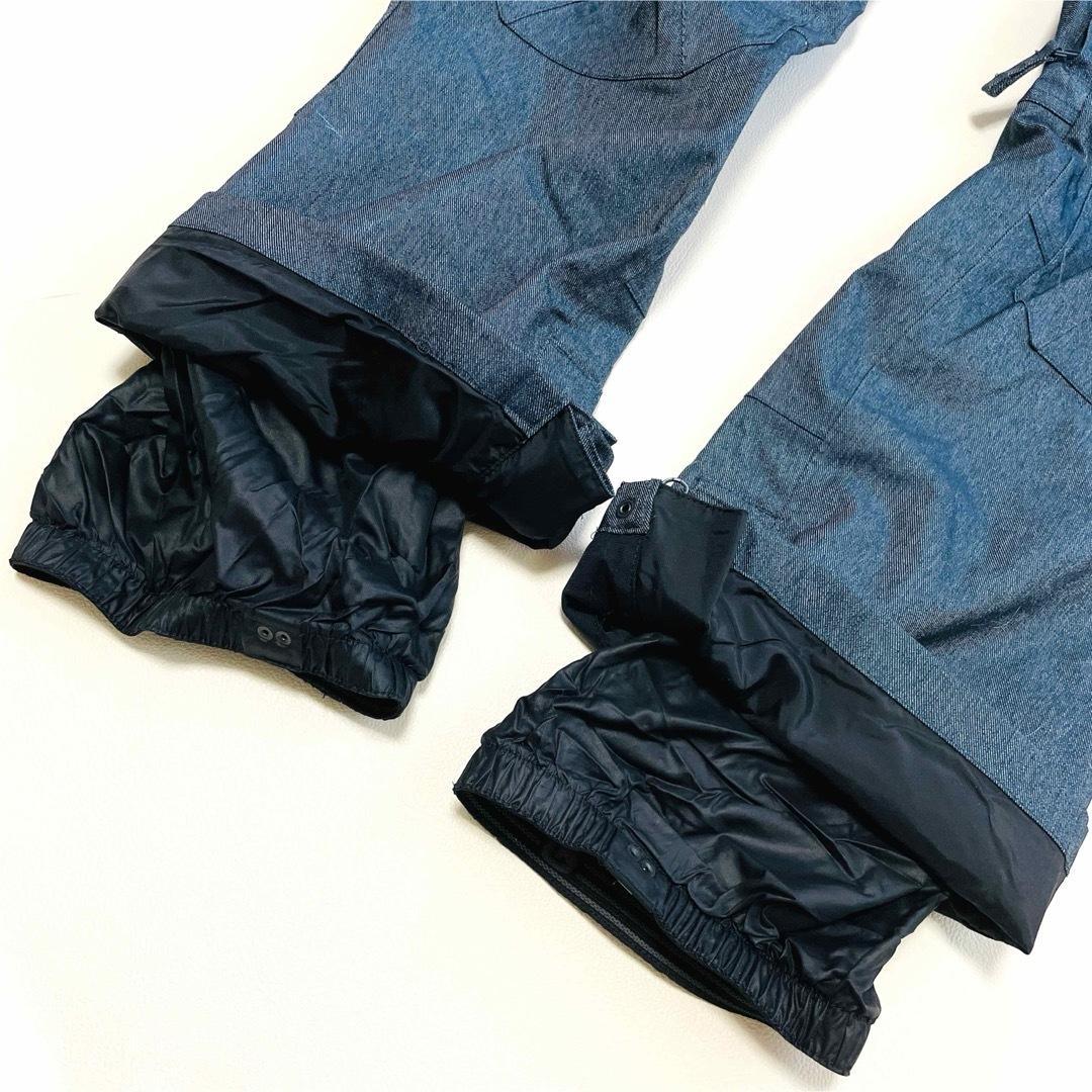 6701【美品】バートン　パンツ　メンズ　デニム風　ベルト付き　スノボウェア