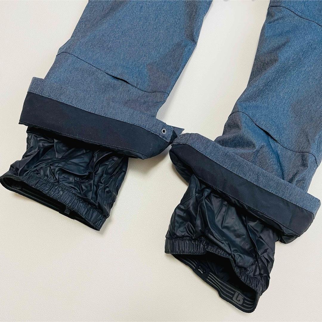 6701【美品】バートン　パンツ　メンズ　デニム風　ベルト付き　スノボウェア