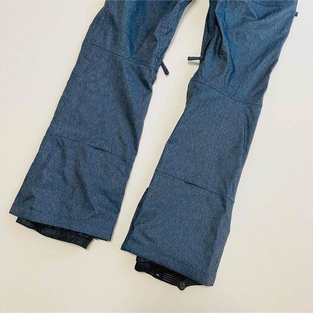 6701【美品】バートン　パンツ　メンズ　デニム風　ベルト付き　スノボウェア