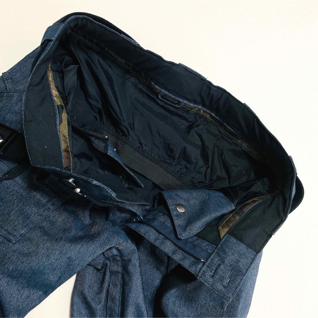 6701【美品】バートン　パンツ　メンズ　デニム風　ベルト付き　スノボウェア