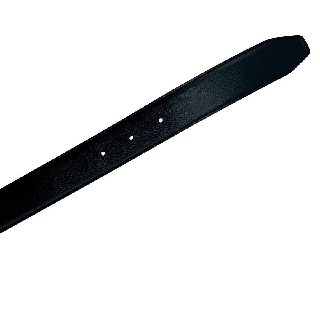 グッチ レザー ベルト シルバー金具 表記65・26 レディース ブラック