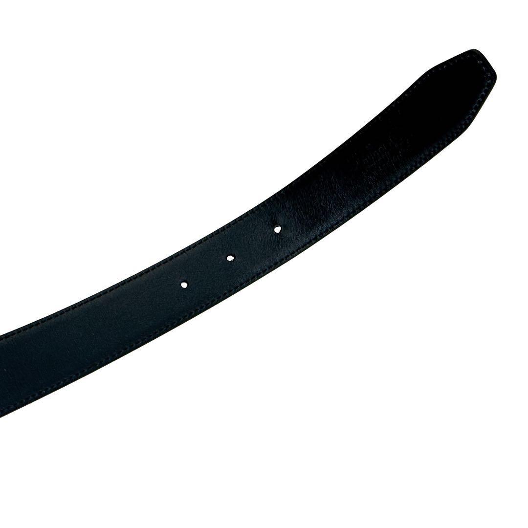 グッチ レザー ベルト シルバー金具 表記65・26 レディース ブラック