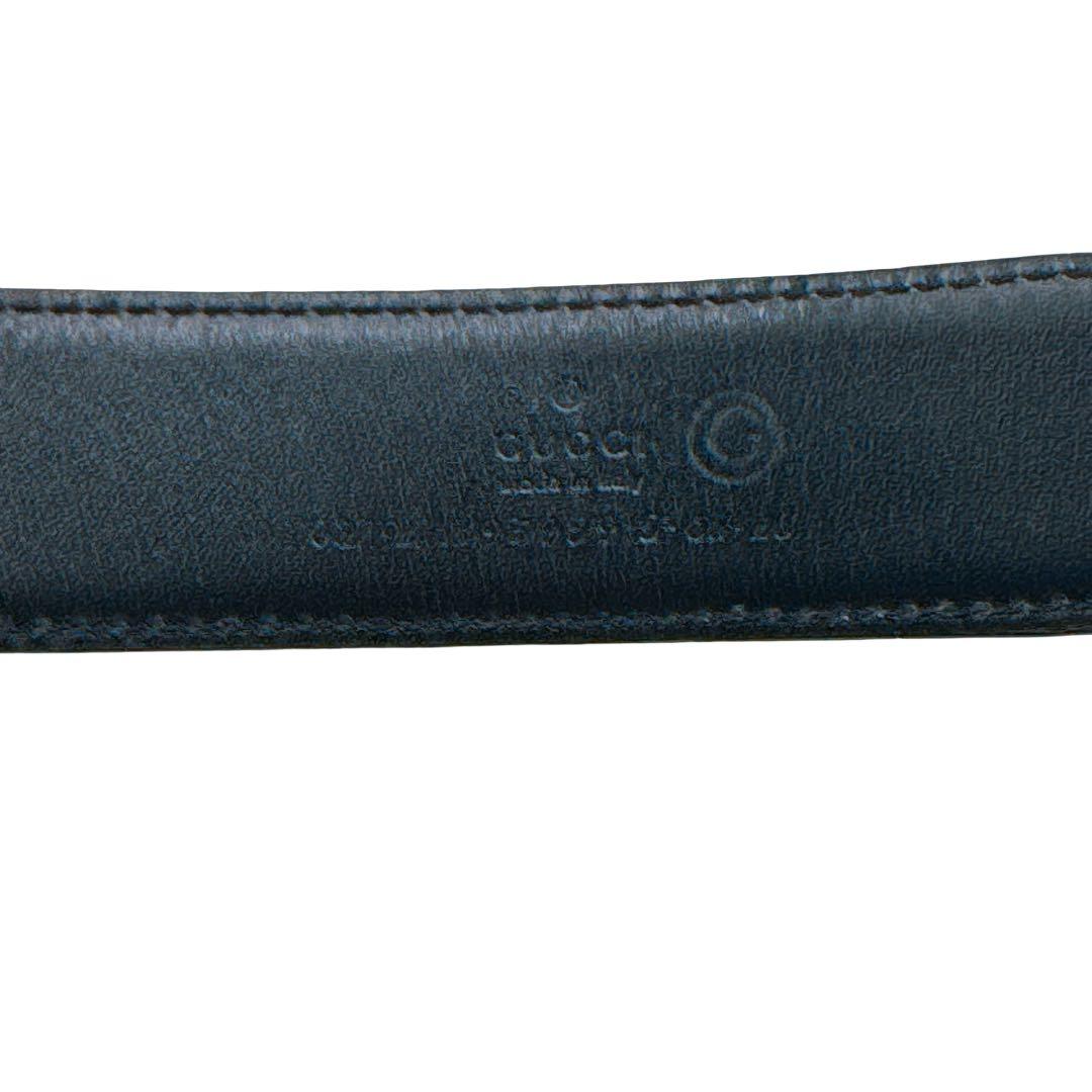 グッチ レザー ベルト シルバー金具 表記65・26 レディース ブラック