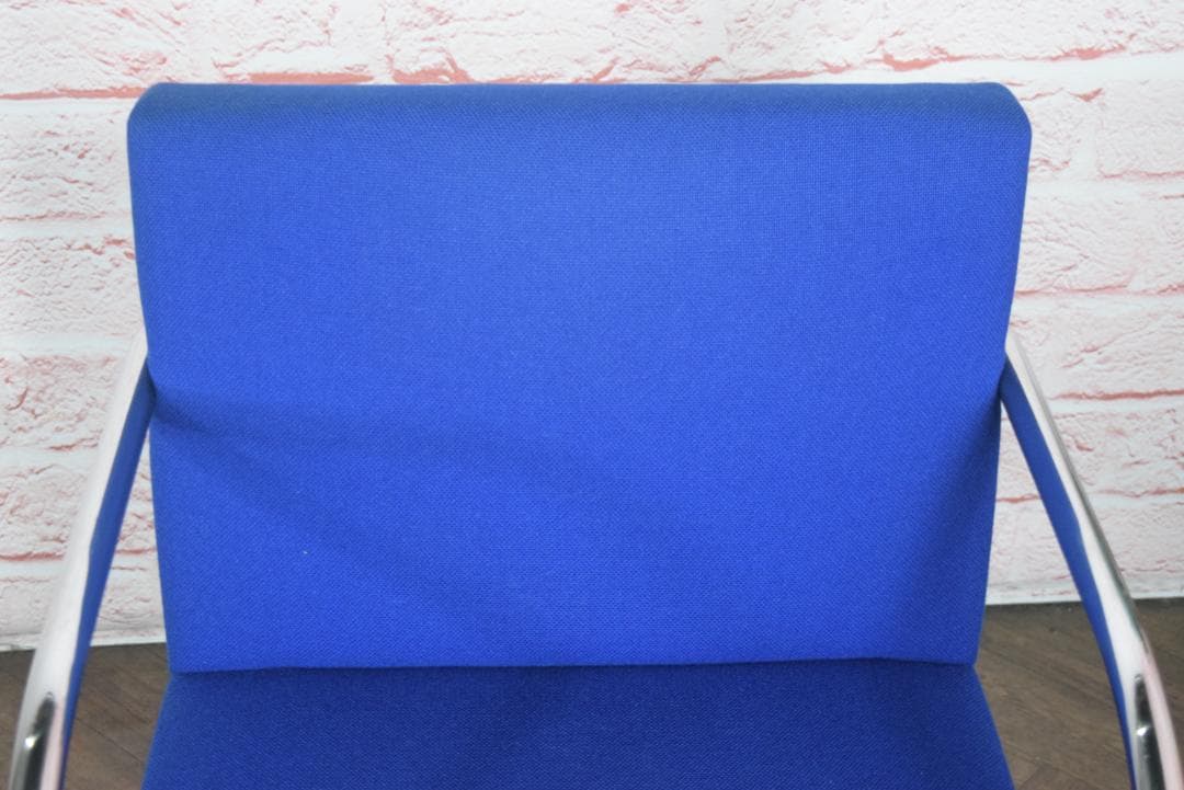 Knoll/ノル ブルーノ アームチェア チューブラー ファブリックブルー b