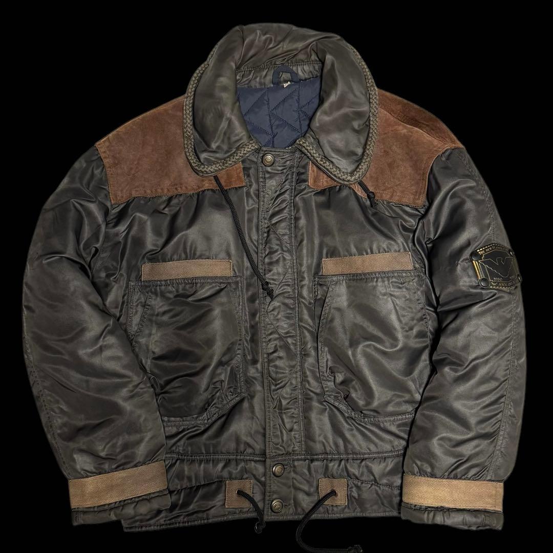 80s ARMANI JEANS レザージャケット イタリア製 ビンテージ 22 - メルカリ