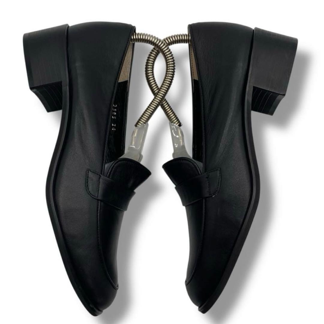 美品 MHL マーガレットハウエル レザー ヒール パンプス 革靴 ローファー