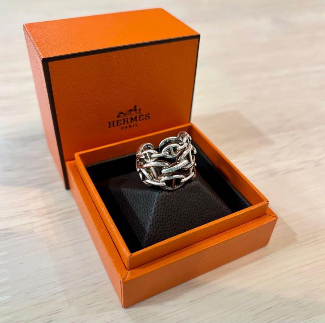 希少サイズ HERMES シェーヌダンクル アンシェネ GM リング 57