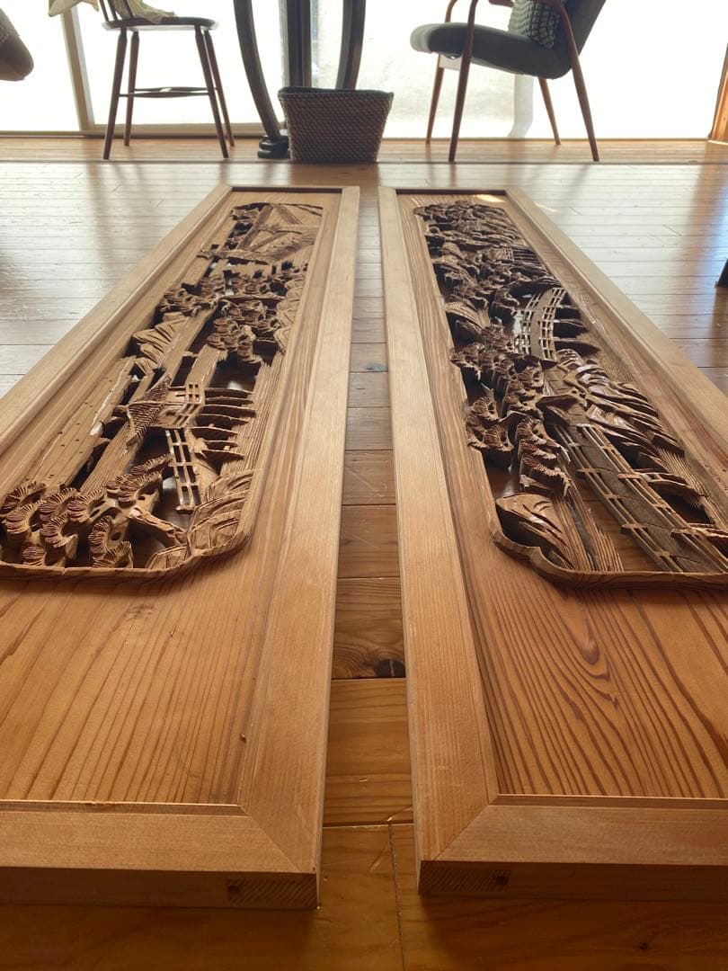 古民家　欄間　2枚セット