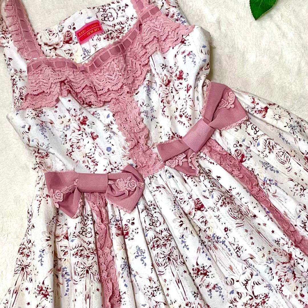 BABY,THE STARS アントワネットブーケ柄 ジャンパースカート ピンク