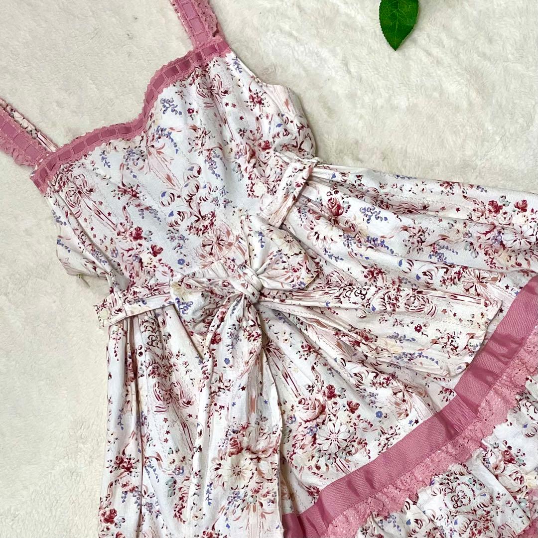 BABY,THE STARS アントワネットブーケ柄 ジャンパースカート ピンク