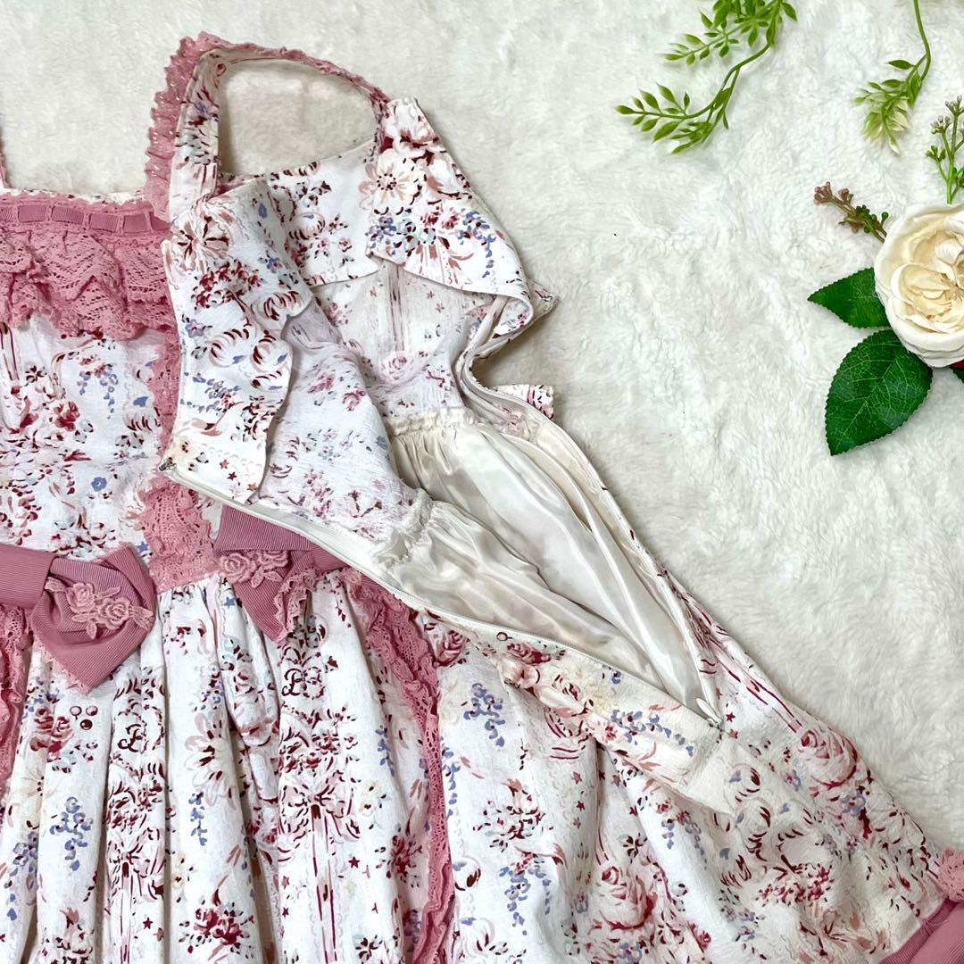 BABY,THE STARS アントワネットブーケ柄 ジャンパースカート ピンク