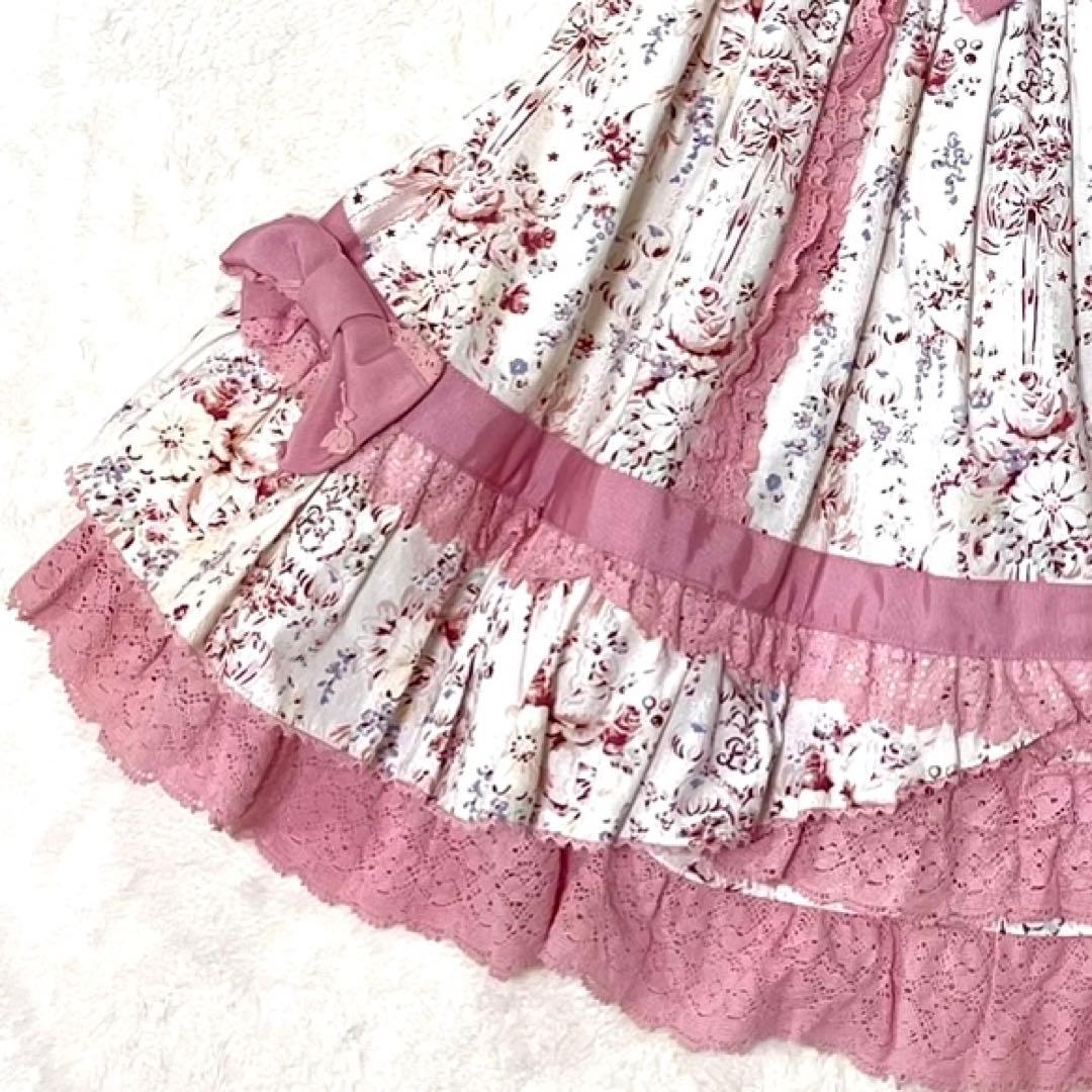 BABY,THE STARS アントワネットブーケ柄 ジャンパースカート ピンク