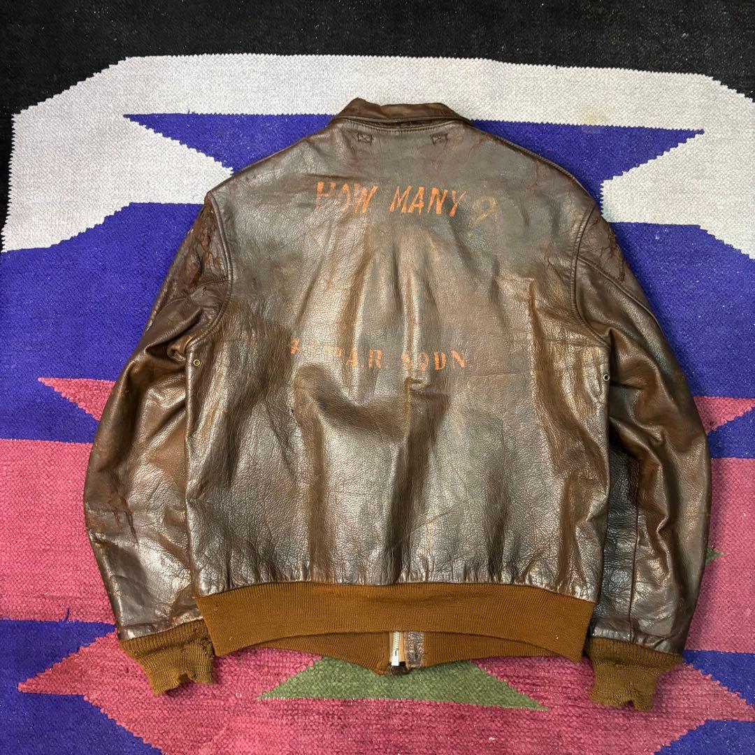 ジャケット・アウター 40s USARMY A-2 flight jacket hand paint