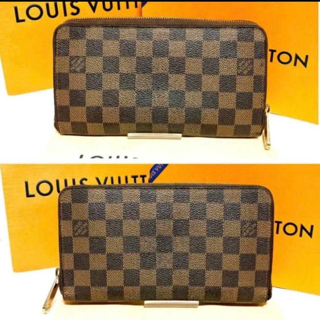 超美品 ルイヴィトン ダミエ オーガナイザー エベヌ　ジッピー　長財布　財布
