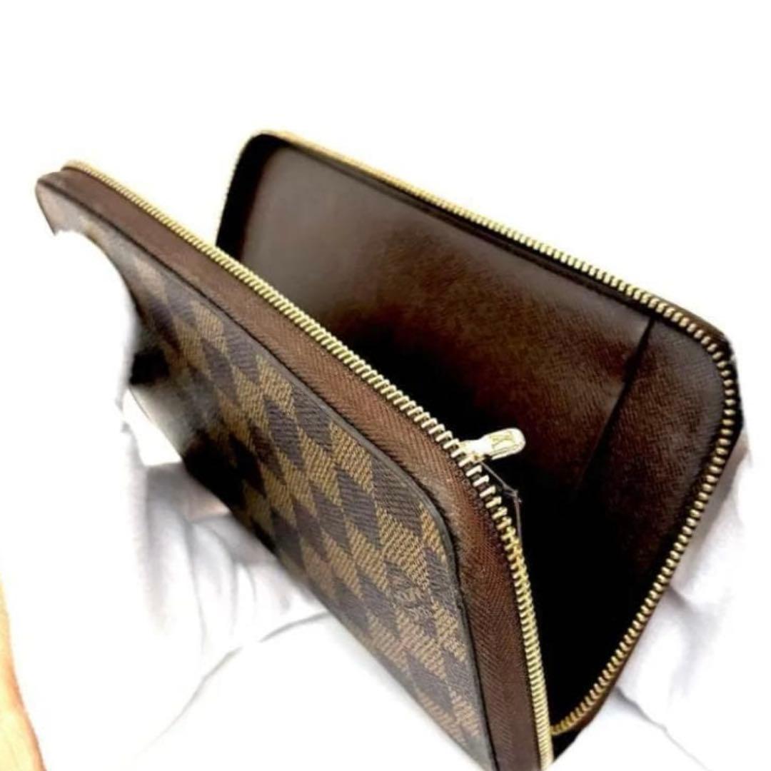超美品 ルイヴィトン ダミエ オーガナイザー エベヌ　ジッピー　長財布　財布