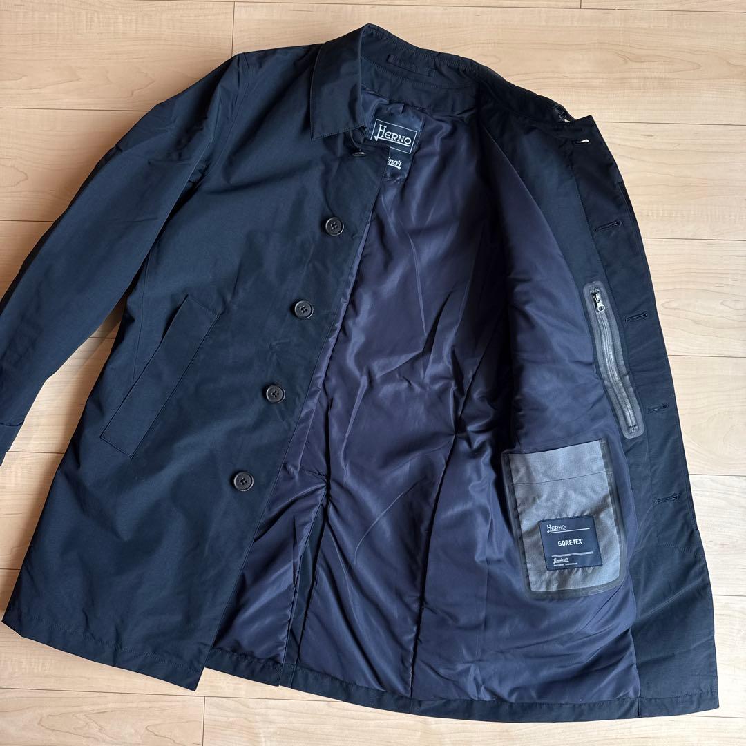 HERNO laminar GORE-TEX 中綿入りステンカラーコート