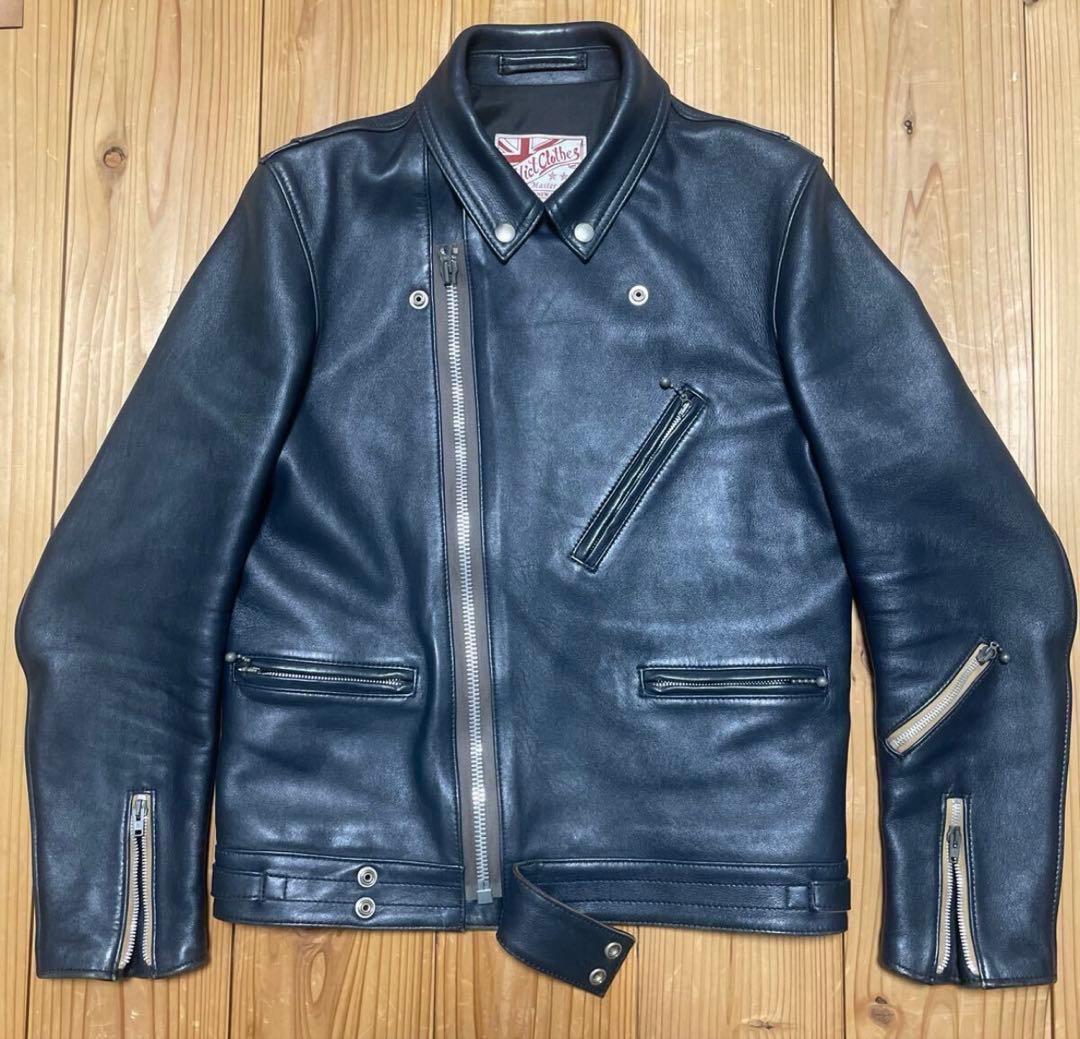 アディクトクローズ ad-03 シープ サイズ38 ダークブルー ルイスレザー