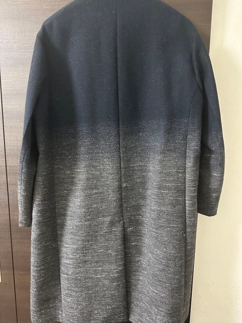 アタッチメント　グラデーションオーバーサイズコート　ネイビーグレー