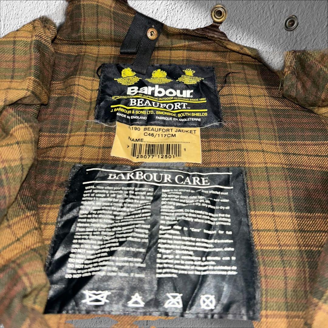 [激シブ]BARBOUR90sオイルドジャケットBEAUFORT 英国製チンスト