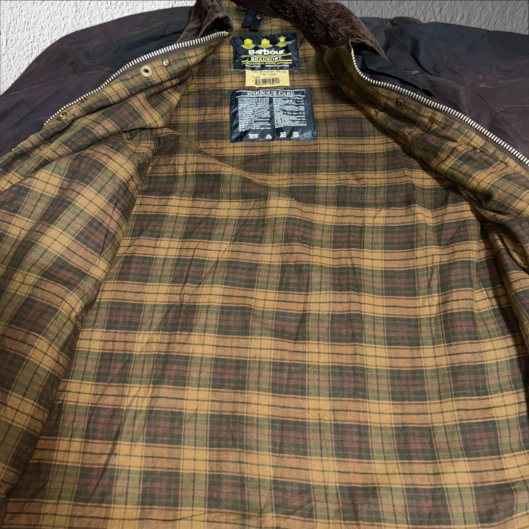 [激シブ]BARBOUR90sオイルドジャケットBEAUFORT 英国製チンスト
