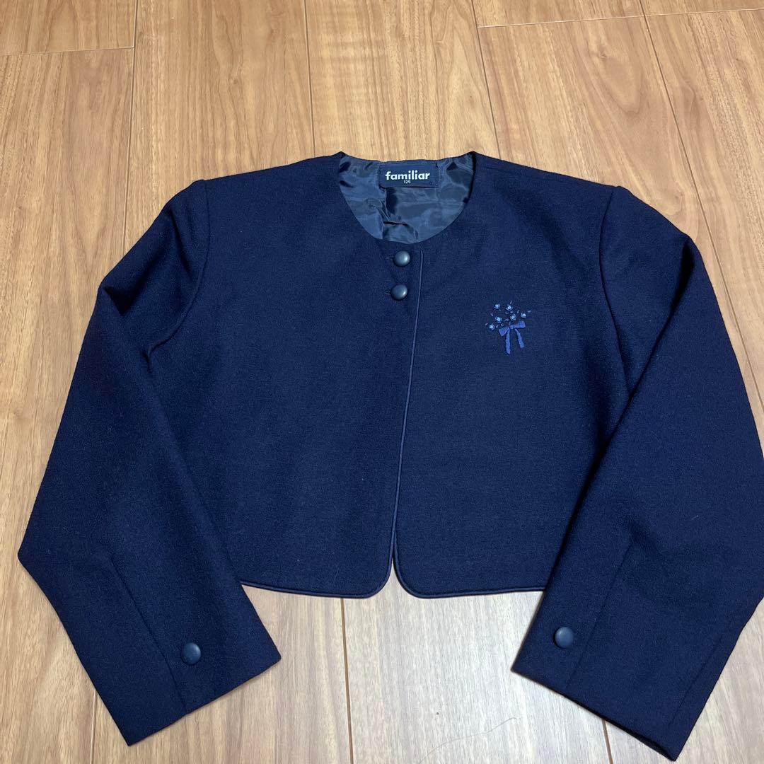 【ファミリア　アンサンブル　ボレロ　ジャンパースカート 125】お受験　小学校