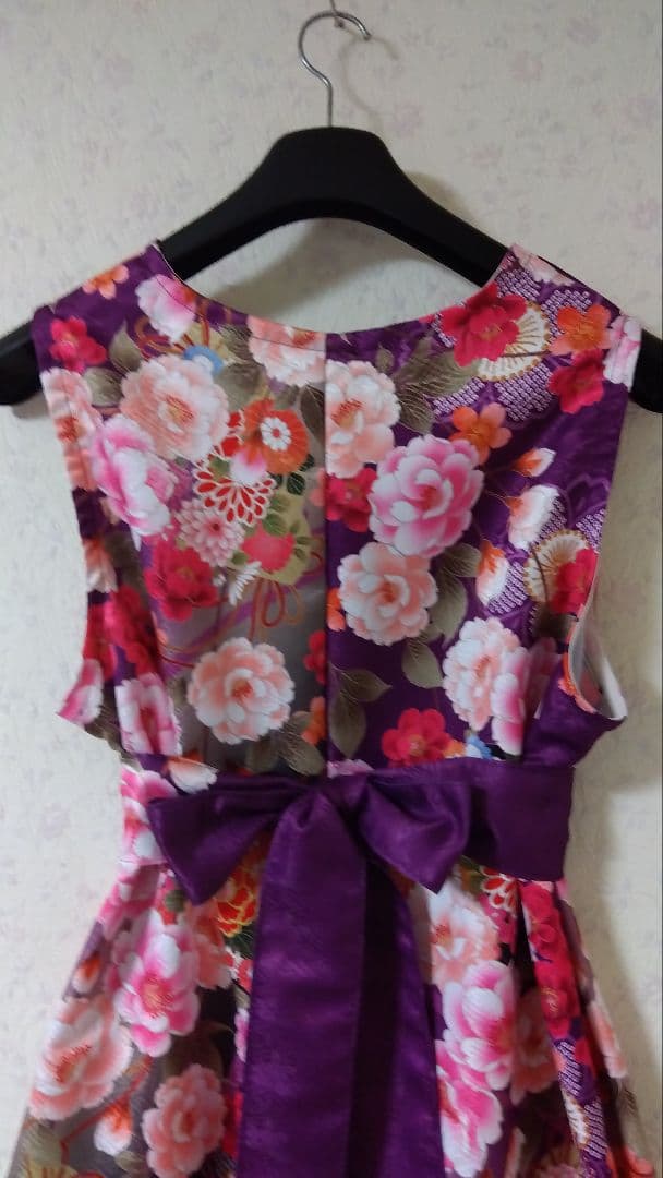 振袖リメイクワンピースドレス