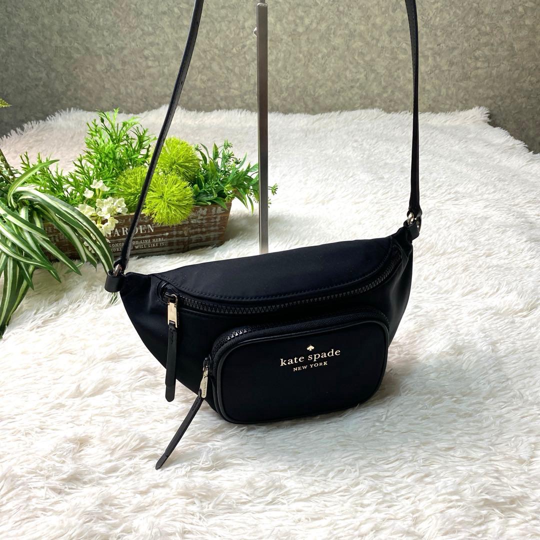 未使用に近い☆kate spade☆ケイトスペード☆ベルトバッグ黒