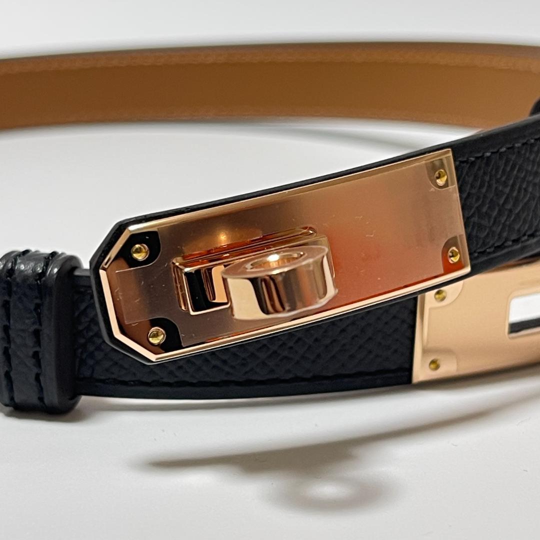 Hermes エルメス レディスベルト 《ケリー》 18　黒　新品未使用品