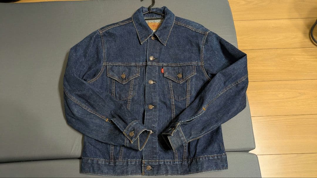 リーバイス　70505 e 44 ケアタグ　ボタン裏529　移行期