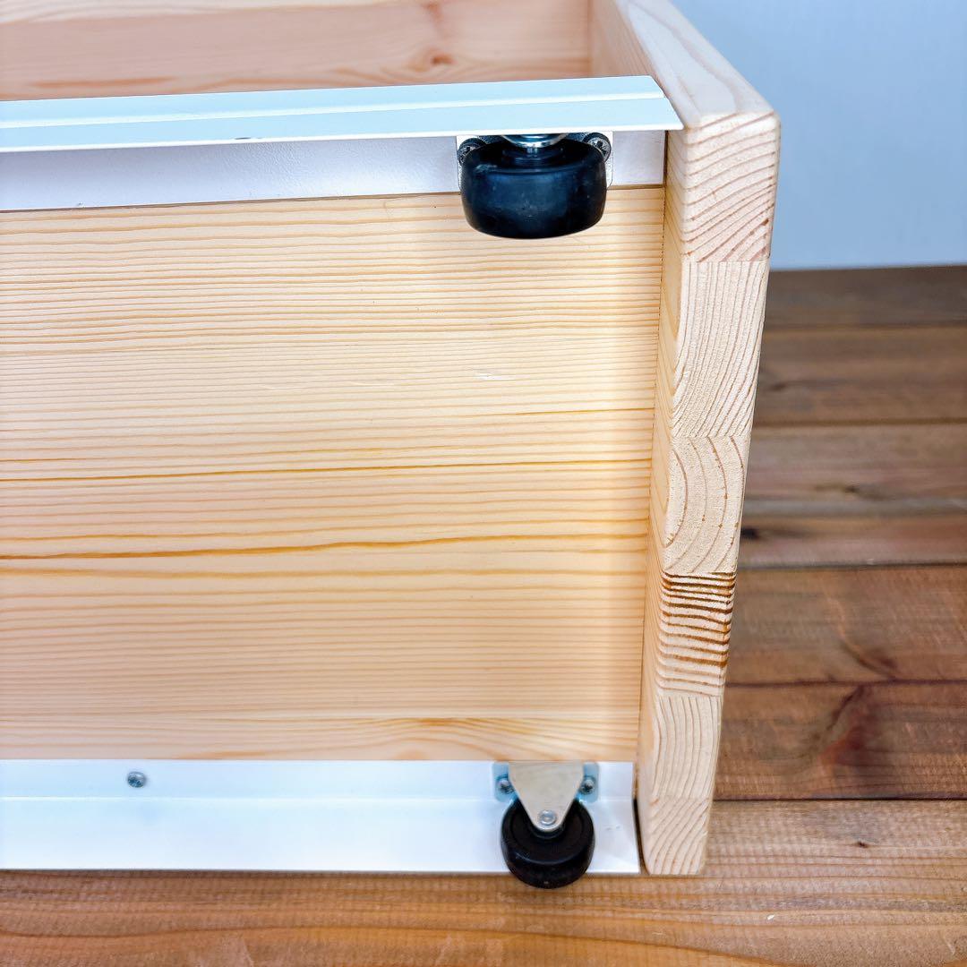 良品】 無印良品 パイン材 デスクワゴン 幅55×奥行24×高さ57.5cm