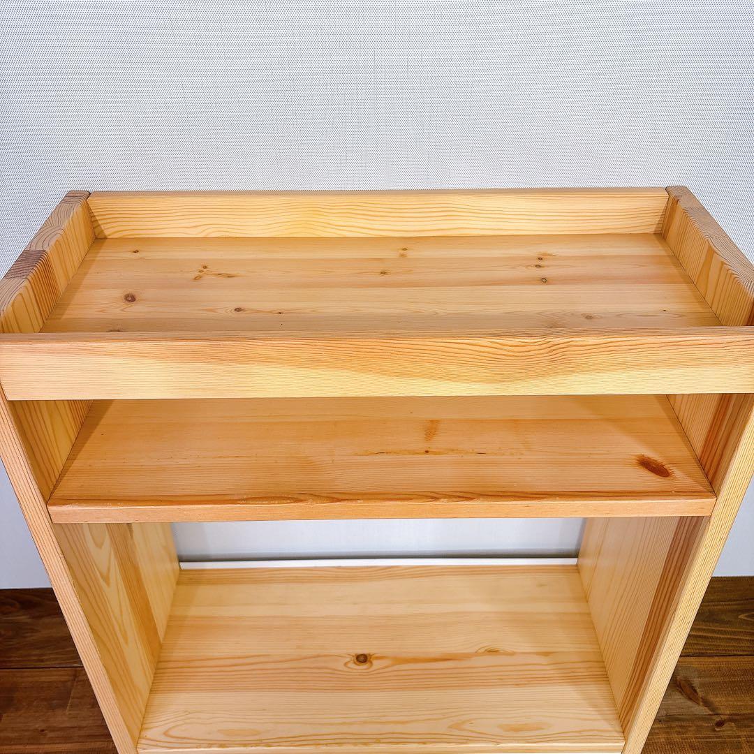 良品】 無印良品 パイン材 デスクワゴン 幅55×奥行24×高さ57.5cm