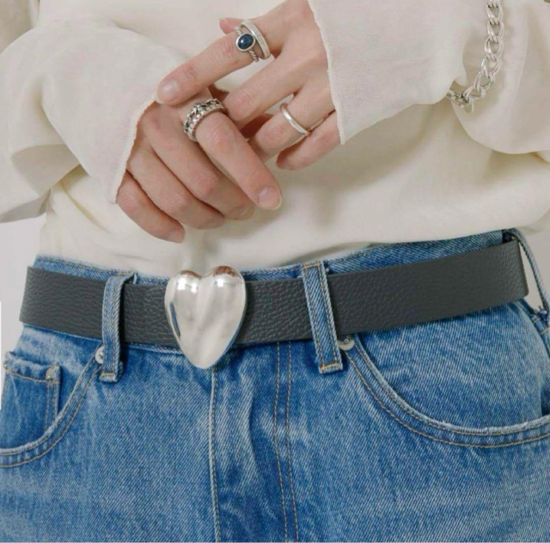 【A VACATION/アヴァケーション】HEARTバックル ベルト