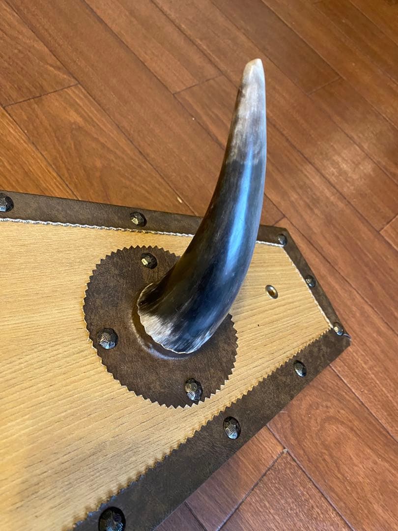 美品 80s ウォールハンガー バッファローホーン 水牛の角 ヴィンテージ