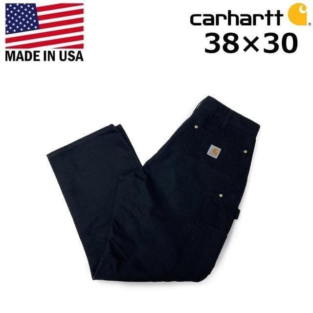 カーハート ワークパンツ US購入 ダブルニー(38×30)黒 181218