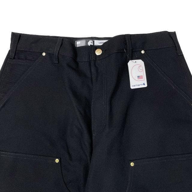 カーハート ワークパンツ US購入 ダブルニー(38×30)黒 181218