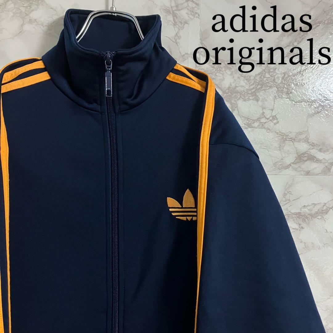 アディダスオリジナルス　ワンポイント刺繍　トラックジャケット　ネイビー　Ｌ