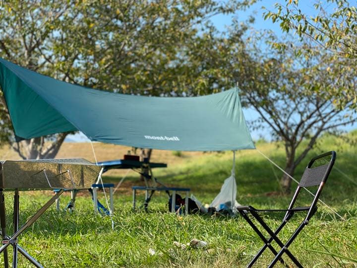 モンベル ミニタープHX グリーン、 アルミポール165cm×2本 モンベル