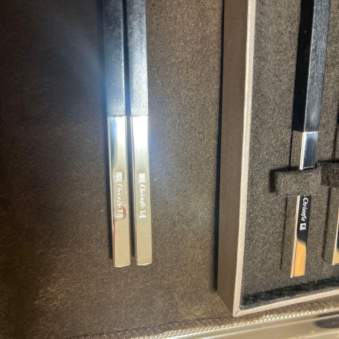 クリストフル ブラック 黒 2膳 セット 箸 1つ箱無し