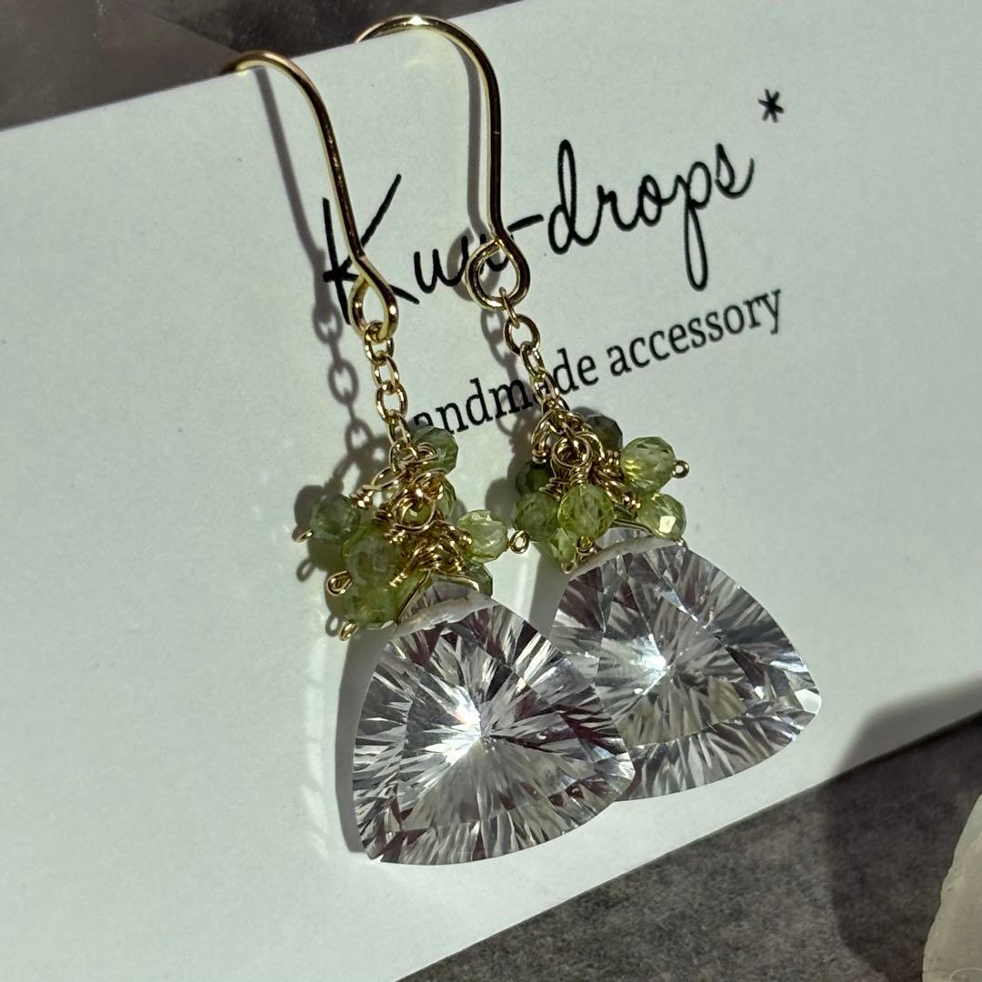 【専用です】14kgf✴︎クロムダイオプサイトブレスレット・水晶サファイアピアス