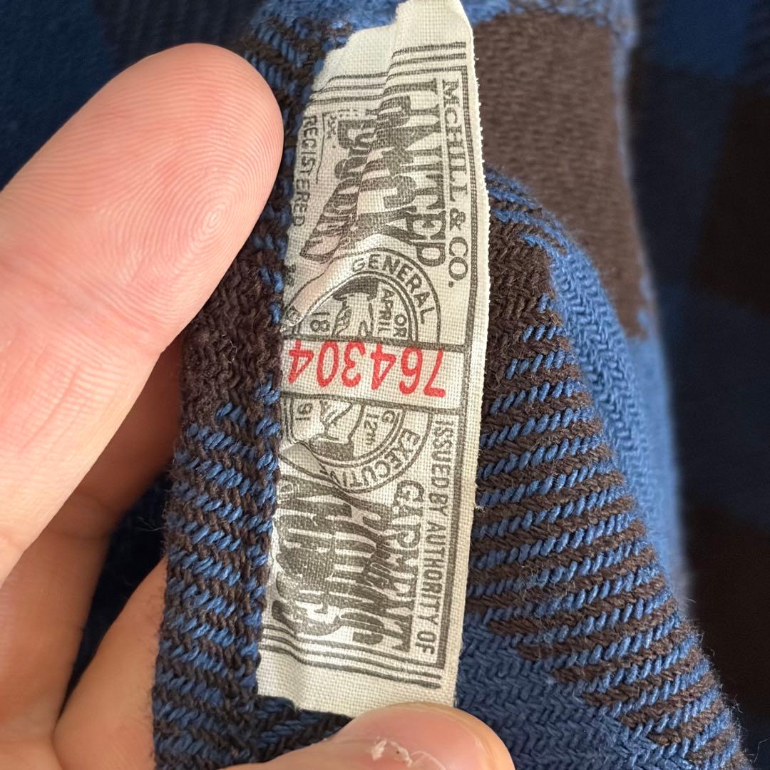 N-801 toys mccoy トイズマッコイ　ブロックチェックシャツ　ブルー