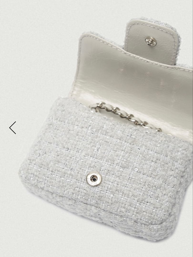美品thebarnnet tweed chainbelt mini bag