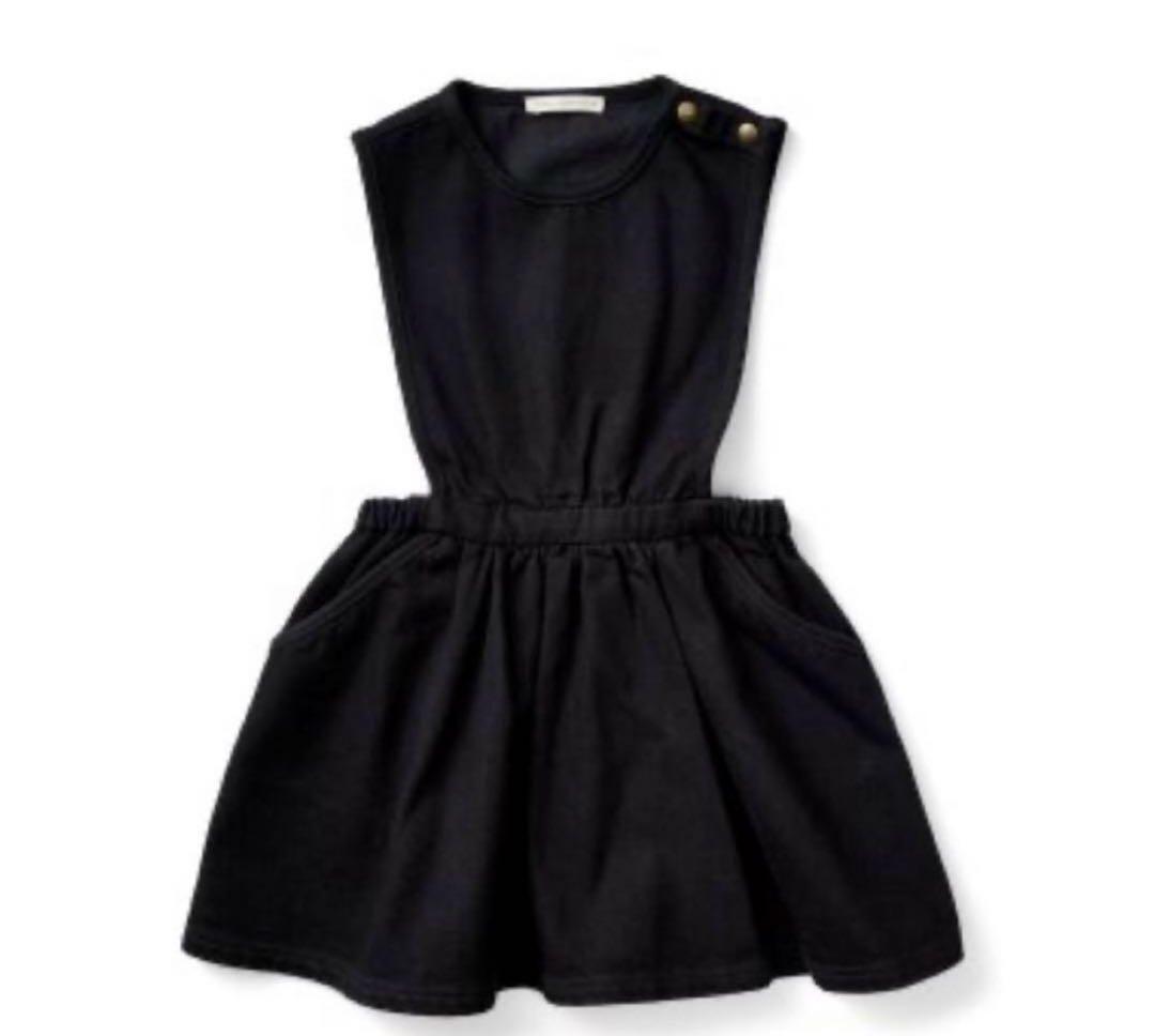 soor ploom 6y Tippi Pinafore,Black Denim