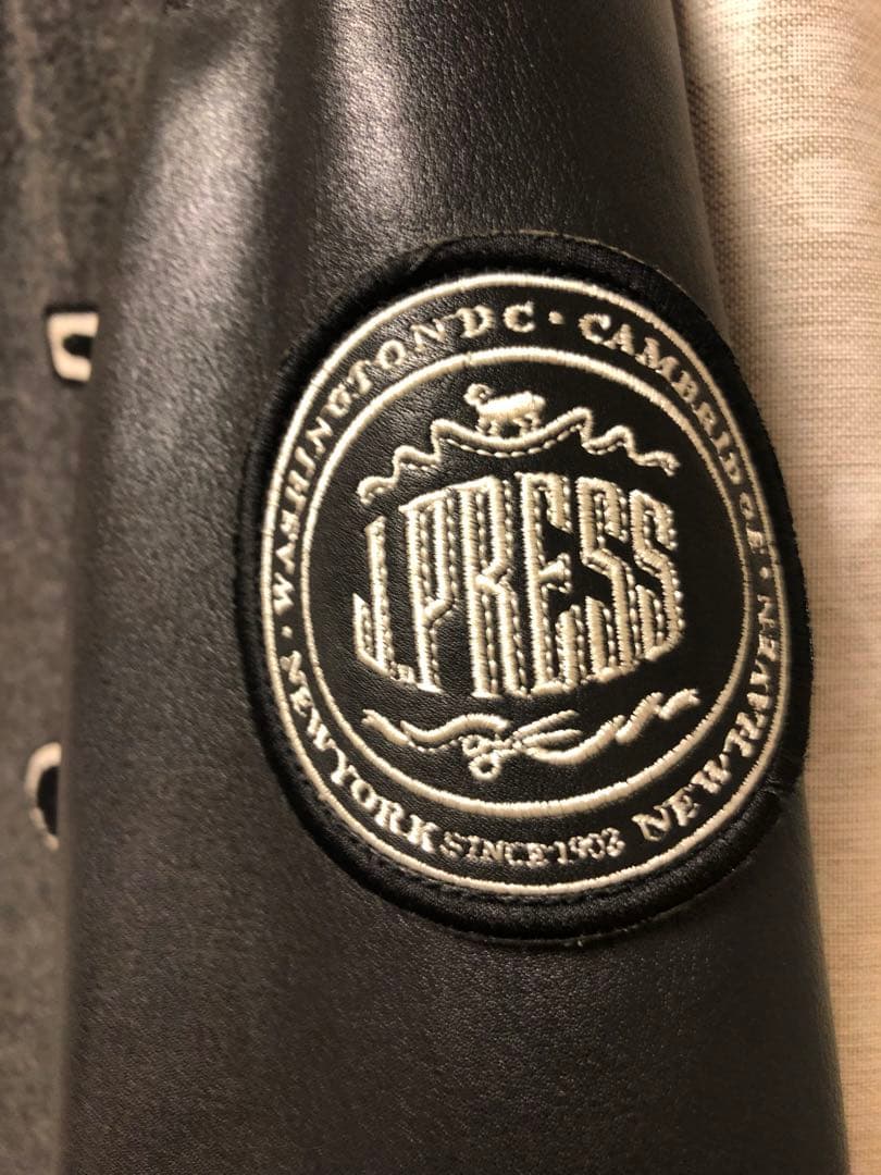 J.PRESS スタジャン グレー・ブラック　レザー