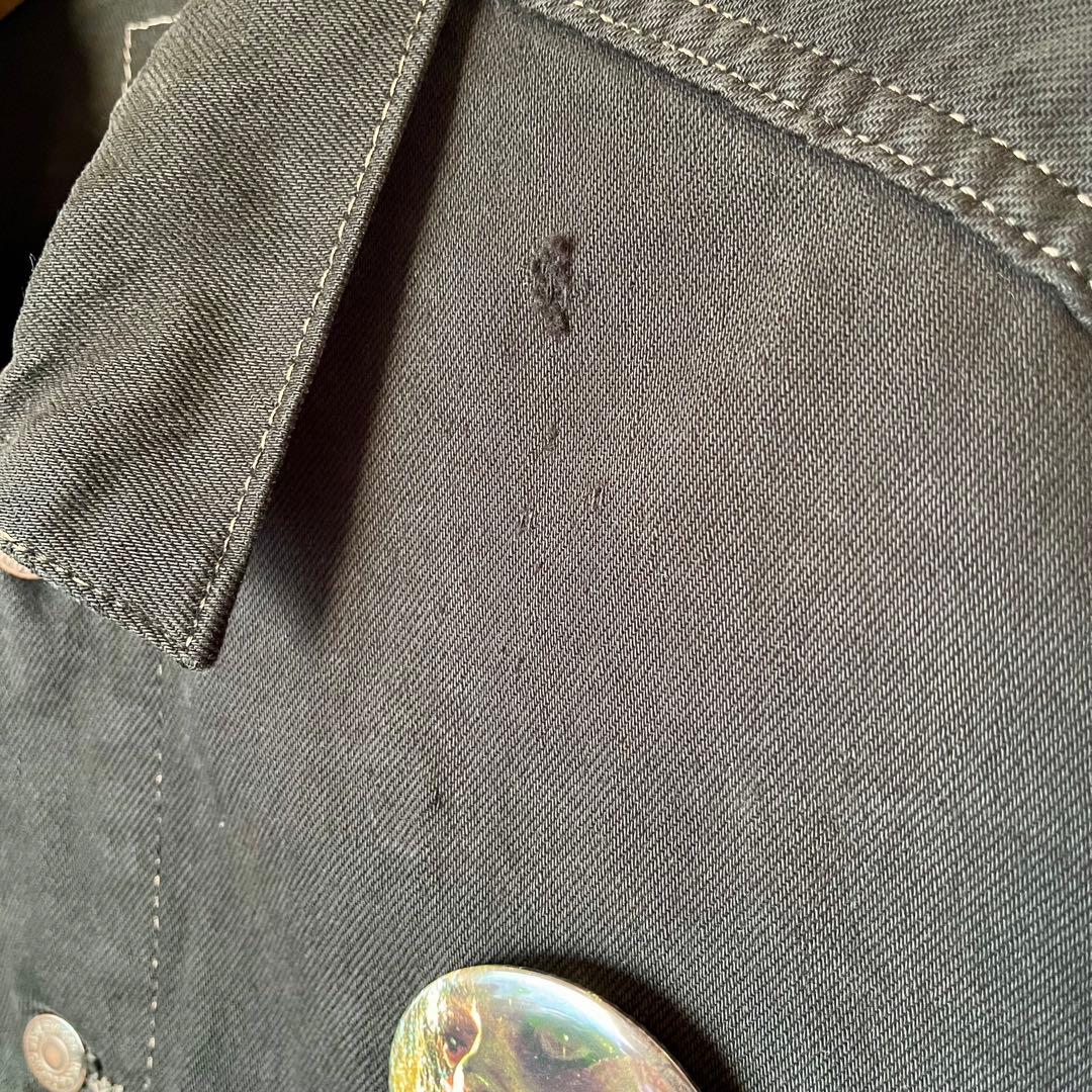 90's USA Levi's 後染め ブラックデニムジャケット スタッズ
