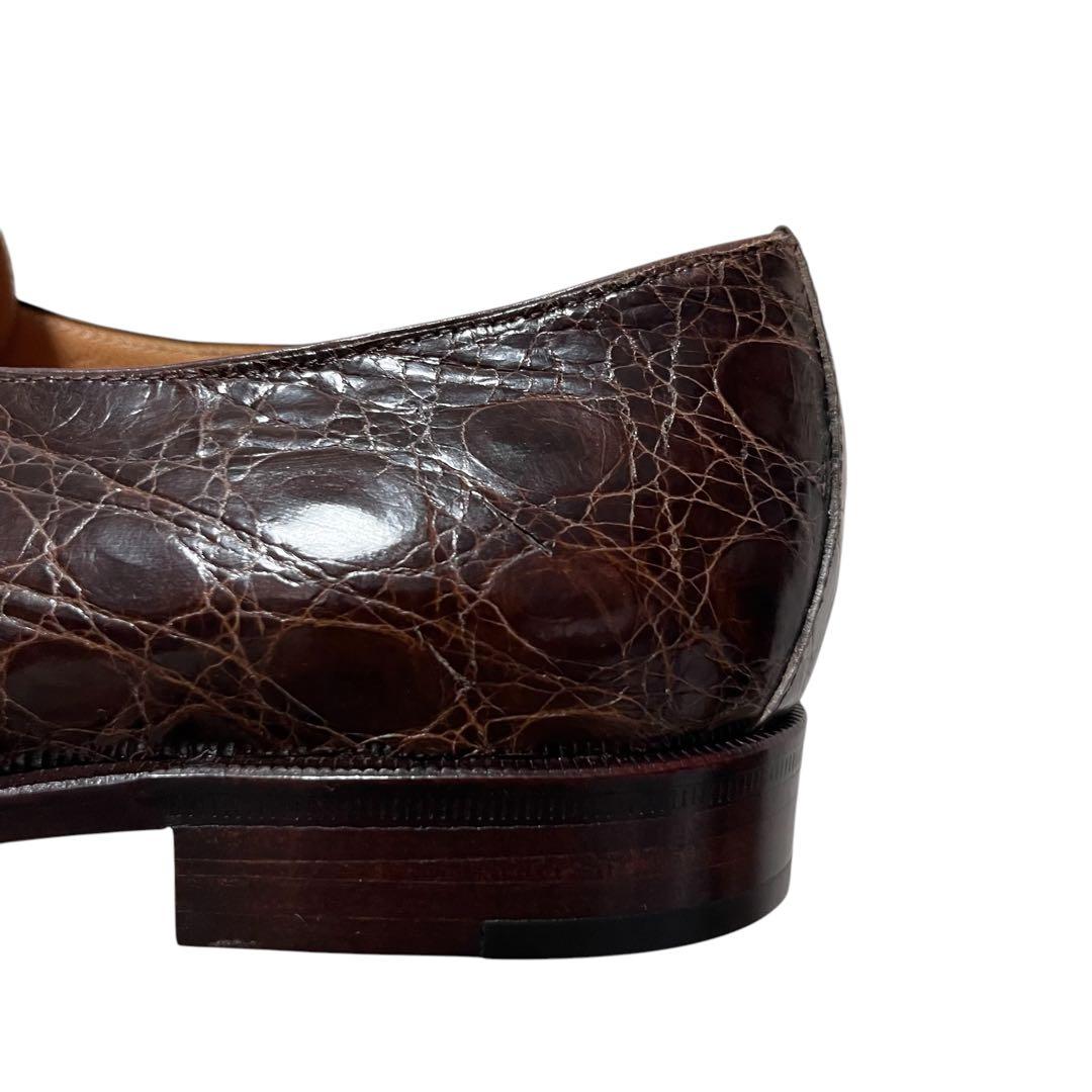 フルーツモンキー ほぼ未使用 クロコダイル シングルモンク シューズ 23