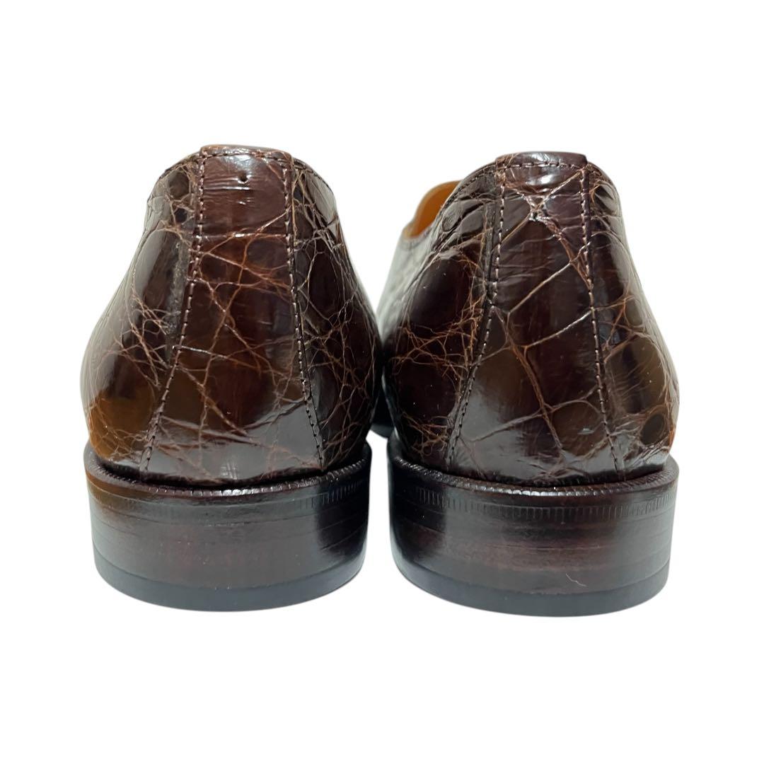 フルーツモンキー ほぼ未使用 クロコダイル シングルモンク シューズ 23